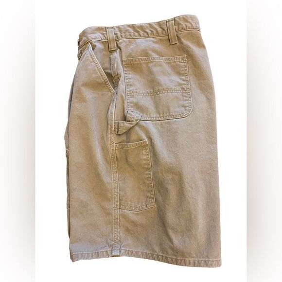 Carhartt Relaxed Fit Khaki Carpenter Cargo Shorts Size 46 - Picture 2 of 11